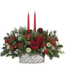 Teleflora's Merry Mercury Centerpiece from Weidig's Floral in Chardon, OH